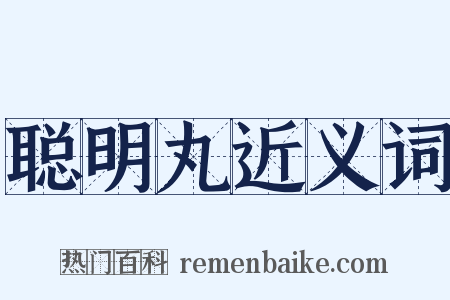 聪明丸近义词是什么意思的图片